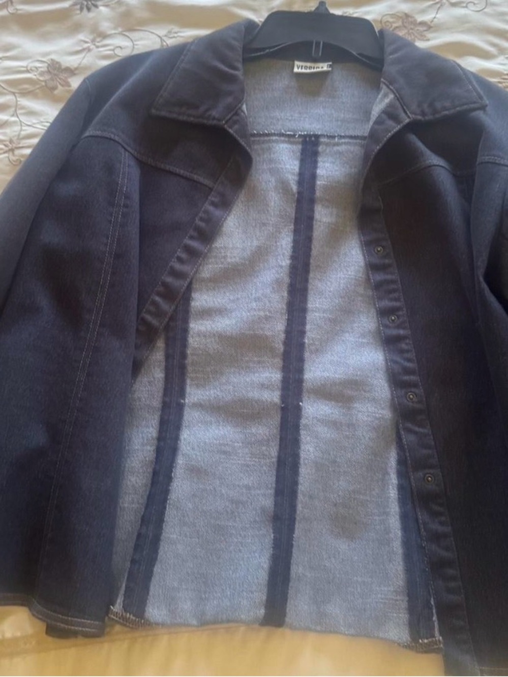 Vigoss Men’s Navy Blue Lightweight Denim Shirt Jacket